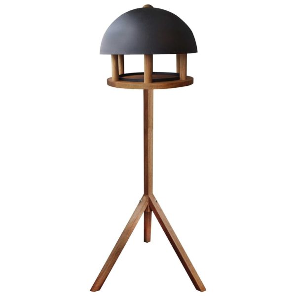 Esschert Design Comedouro para aves c/ telhado de aço redondo FB429