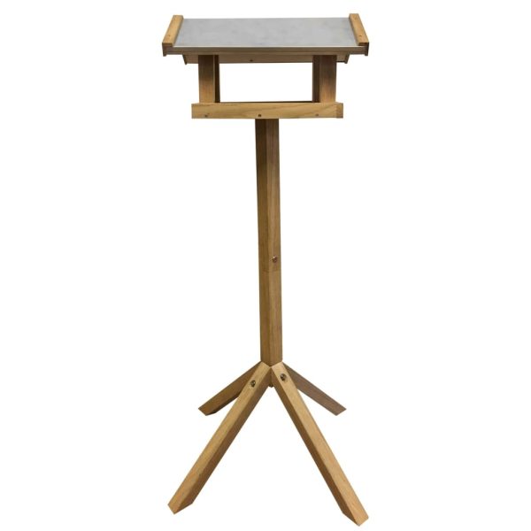 Esschert Design Comedouro para aves c/ telhado de aço retangular FB432