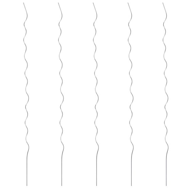 Suportes para plantas em espiral 5 pcs 110 cm aço galvanizado