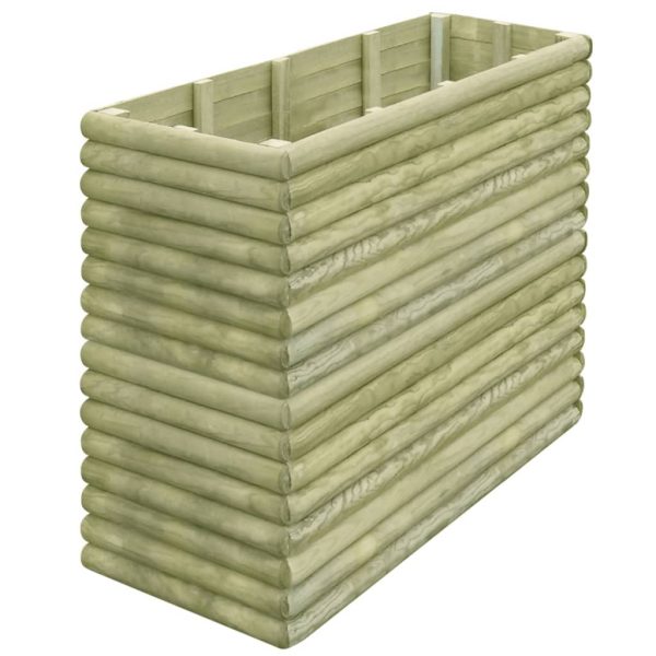 Canteiro elevado p/ jardim 150x56x96 cm pinho impregnado 19mm
