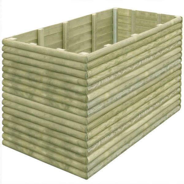 Canteiro elevado p/ jardim 150x106x96 cm pinho impregnado 19mm