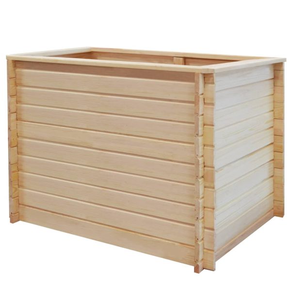 Canteiro elevado para jardim 100x100x80cm madeira de pinho 19mm