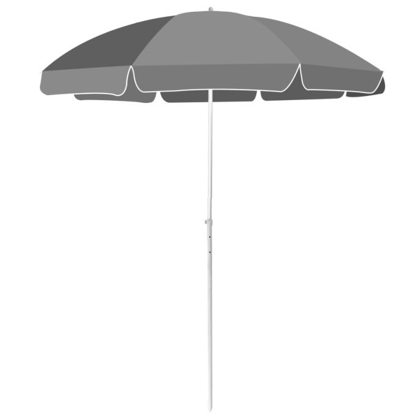 vidaXL Guarda-sol de praia 180 cm antracite