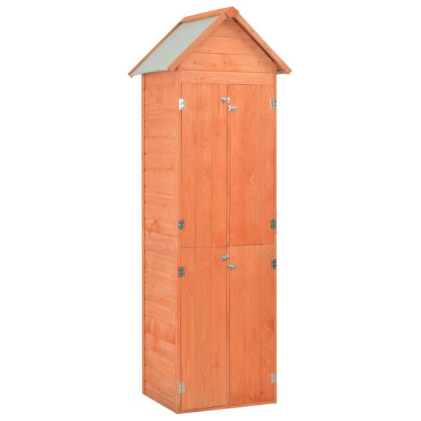 Abrigo de arrumação para jardim 71x60x213 cm madeira