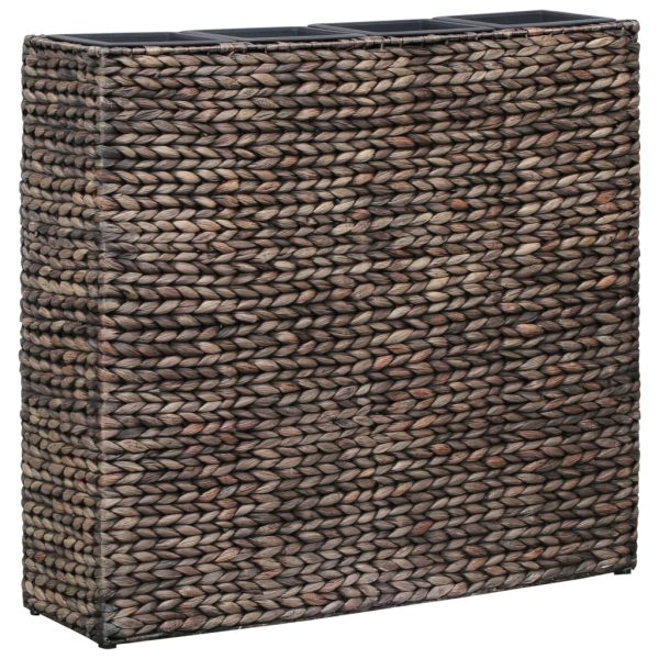 Floreira de jardim alta com 4 vasos jacinto de água castanho