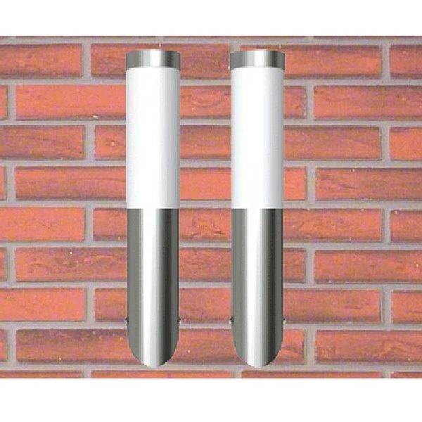 Candeeiros de parede para exterior 2 pcs aço inoxidável