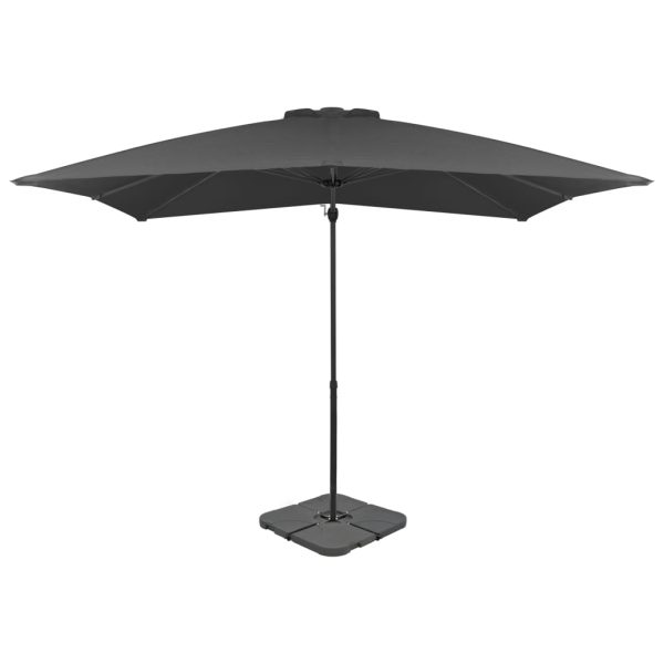 Guarda-sol de exterior com base portátil antracite