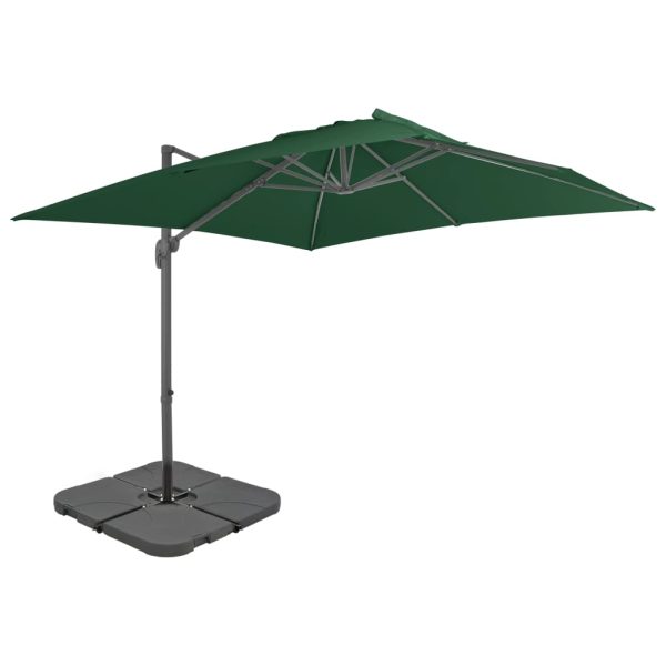Guarda-sol de exterior com base portátil verde