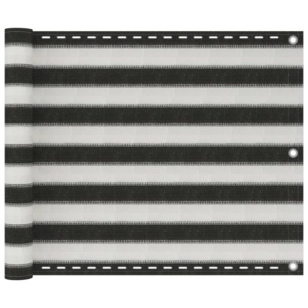 Tela varanda PEAD 75x300 cm antracite e branco