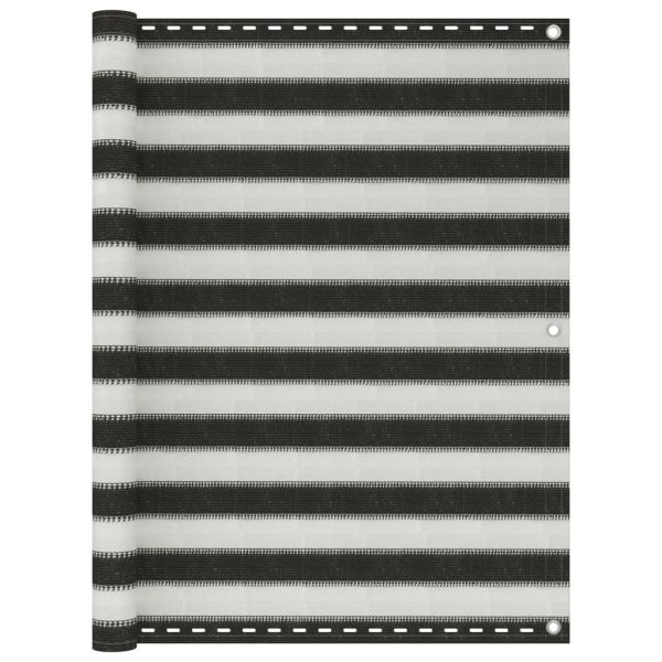 Tela varanda PEAD 120x500 cm antracite e branco