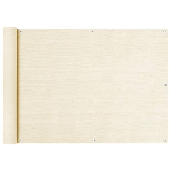 Tela de varanda 75x300 cm PEAD cor creme