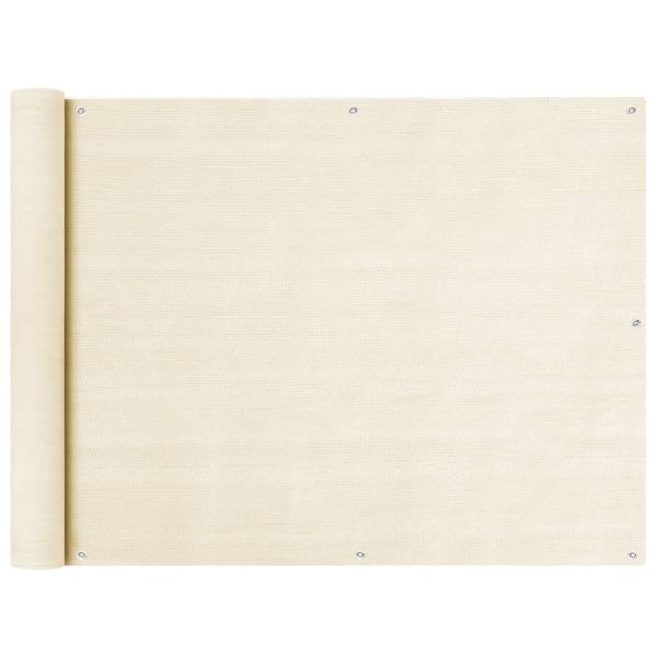 Tela de varanda 90x500 cm PEAD cor creme