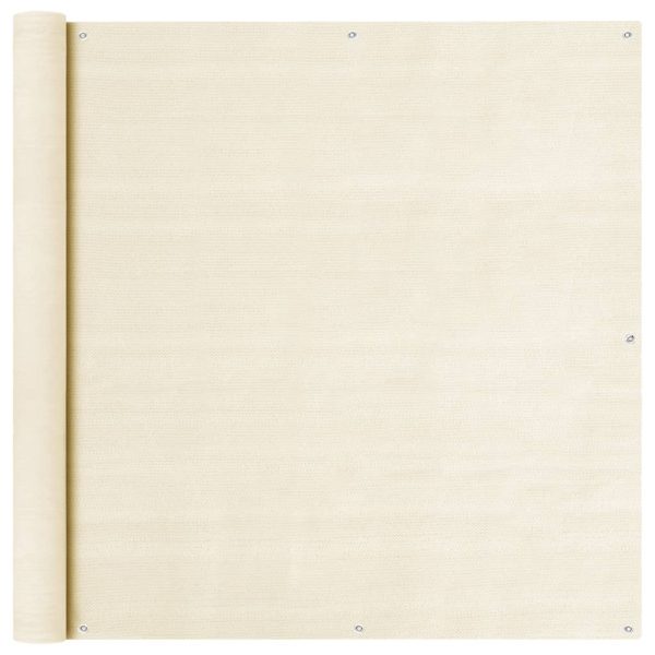 Tela de varanda 120x300 cm PEAD cor creme