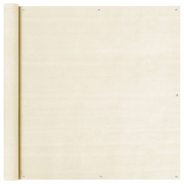 Tela de varanda 120x600 cm PEAD cor creme