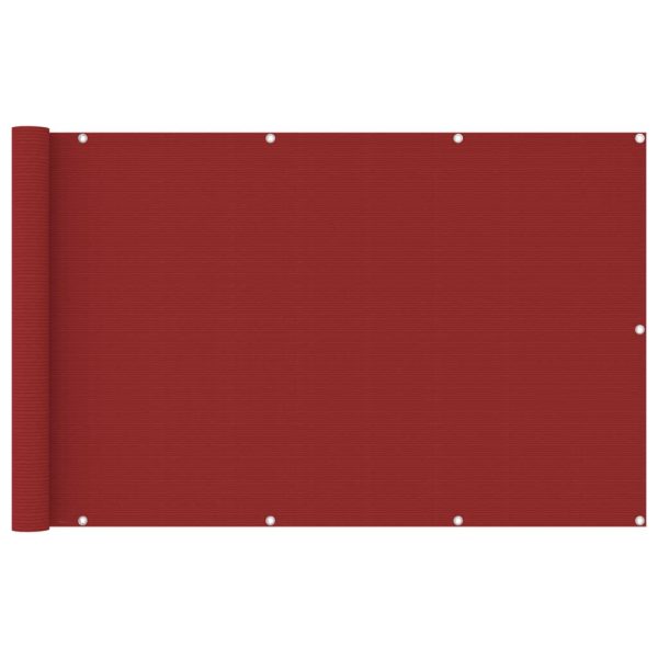 Tela de varanda 120x600 cm PEAD vermelho