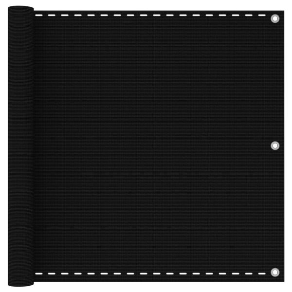 Tela de varanda 90x400 cm PEAD preto