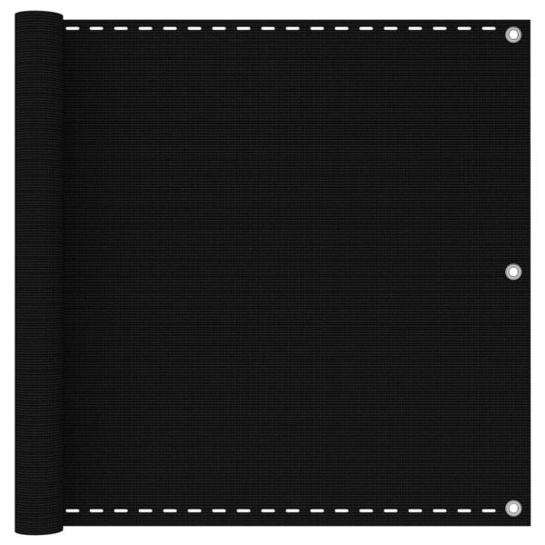 Tela de varanda 90x500 cm PEAD preto
