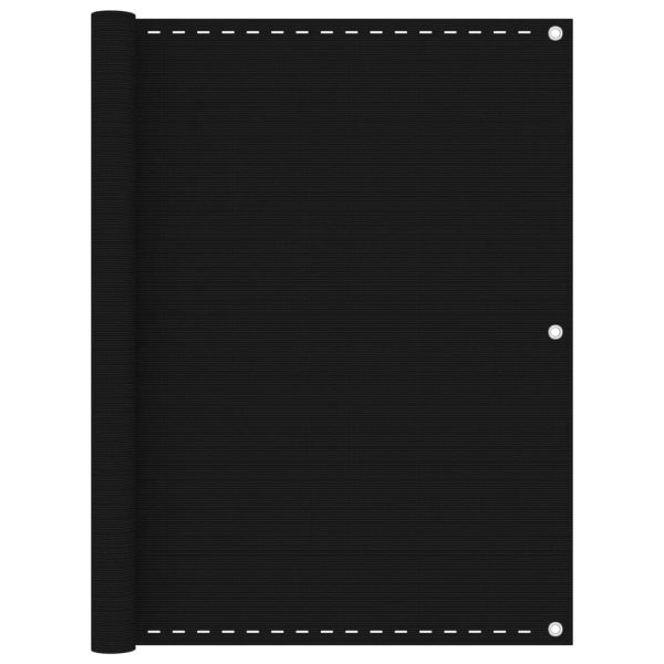 Tela de varanda 120x500 cm PEAD preto