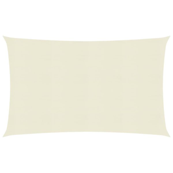Para-sol estilo vela 160 g/m² 2x4,5 m PEAD cor creme