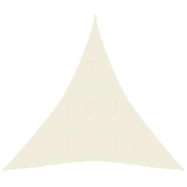 Para-sol estilo vela 160 g/m² 5x6x6 m PEAD cor creme