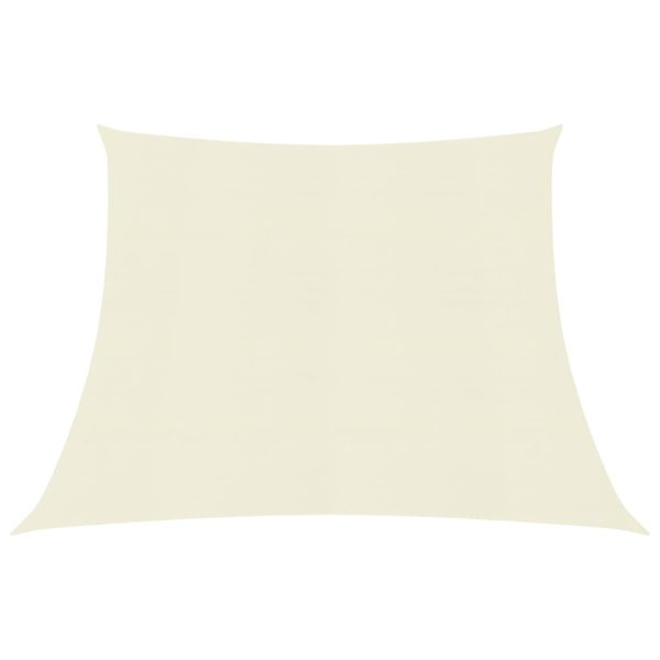 Para-sol estilo vela 160 g/m² 4/5x3 m PEAD cor creme