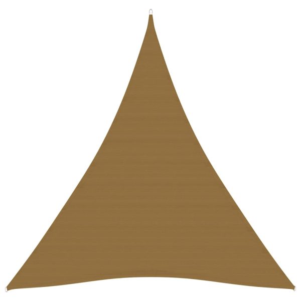 Para-sol estilo vela 160 g/m² 5x6x6 m PEAD cinza-acastanhado