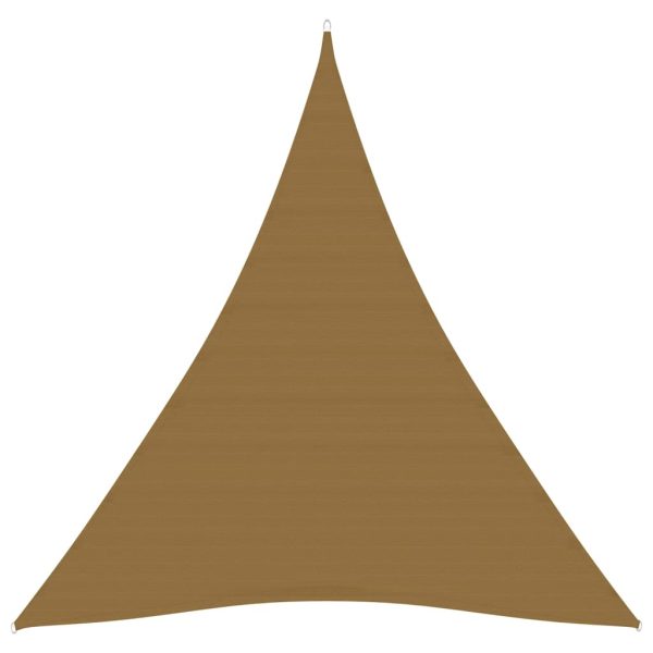 Para-sol estilo vela 160 g/m² 5x7x7 m PEAD cinzento-castanho