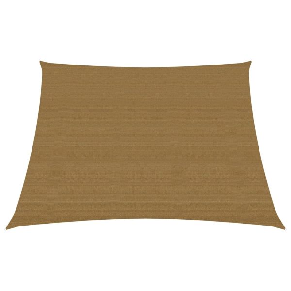 Para-sol estilo vela 160 g/m² 3/4x2 m PEAD cinzento-acastanhado