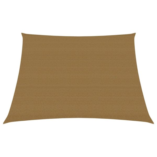 Para-sol estilo vela 160 g/m² 4/5x3 m PEAD cinzento-acastanhado