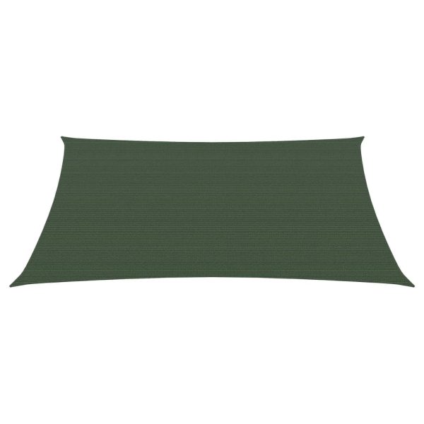 Para-sol estilo vela 160 g/m² 3/4x3 m PEAD verde-escuro