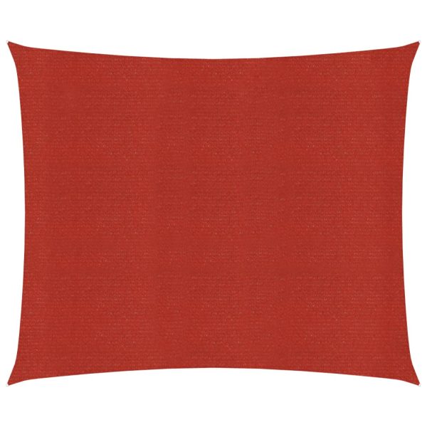 Para-sol estilo vela 160 g/m² 4,5x4,5 m PEAD vermelho