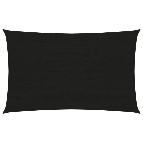Para-sol estilo vela 160 g/m² 2x4,5 m PEAD preto