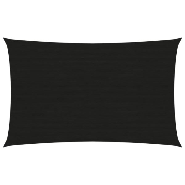 Para-sol estilo vela 160 g/m² 2,5x4,5 m PEAD preto