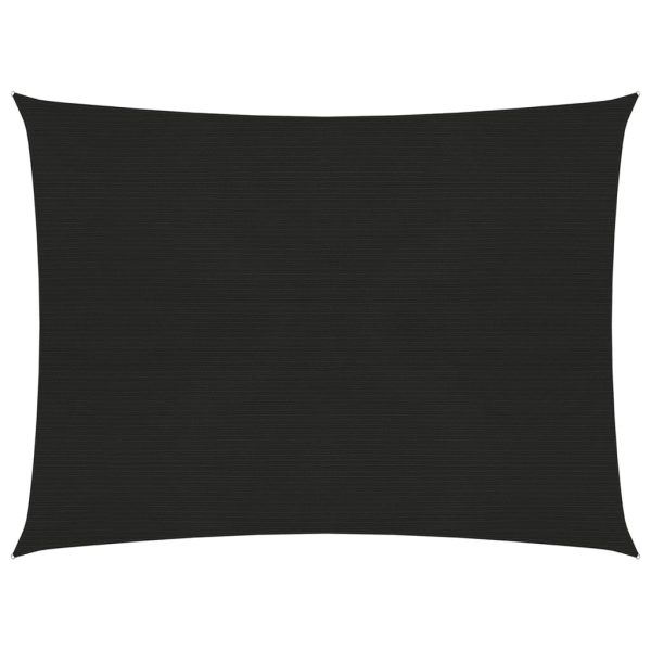Para-sol estilo vela 160 g/m² 3x4 m PEAD preto