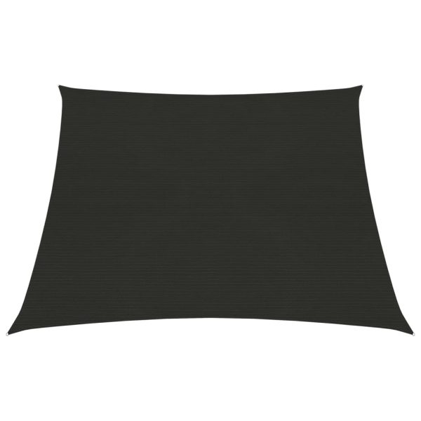Para-sol estilo vela 160 g/m² 3/4x3 m PEAD preto