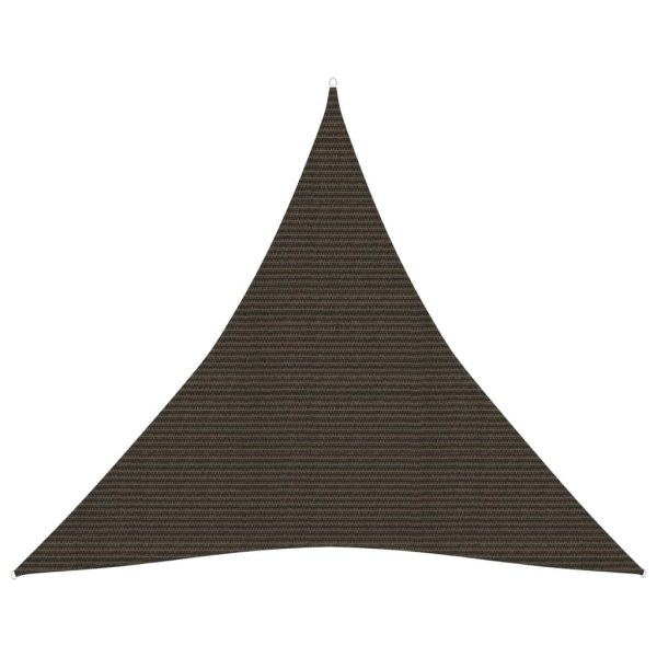 Para-sol estilo vela 160 g/m² 3x3x3 m PEAD castanho