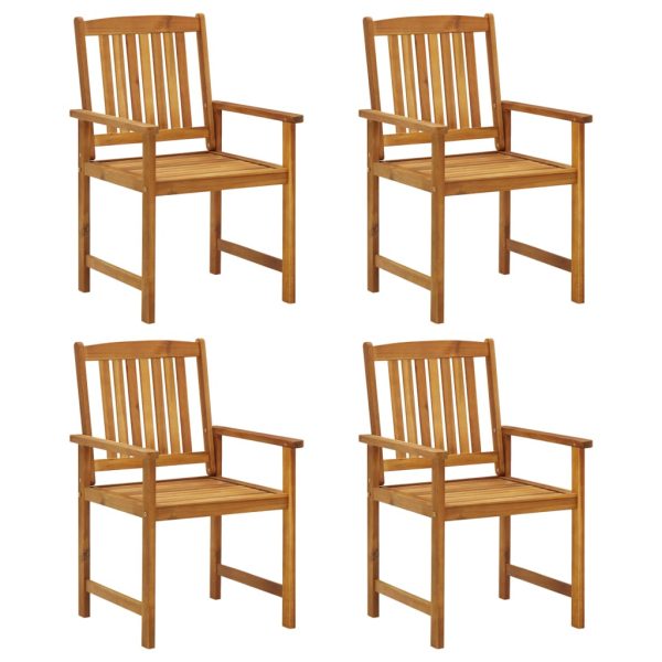Cadeiras de jardim 4 pcs madeira de acácia maciça