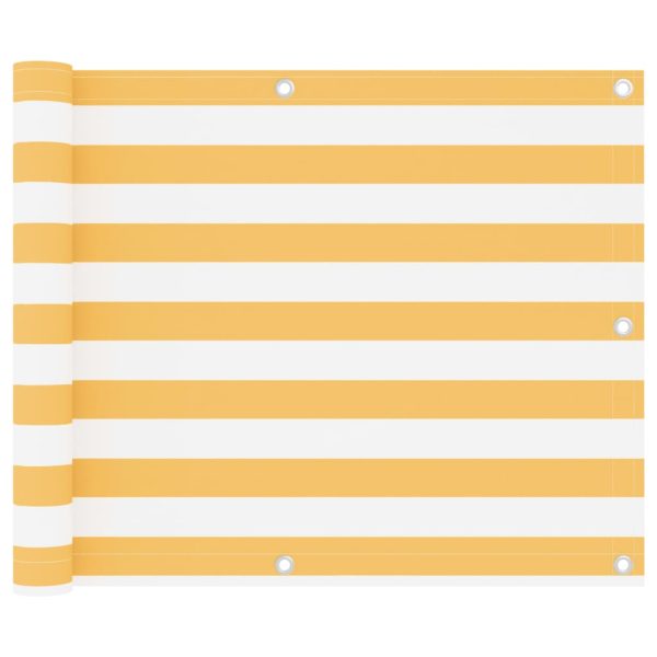 Tela de varanda 75x600 cm tecido Oxford branco e amarelo