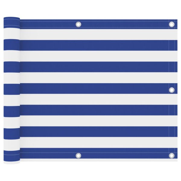 Tela de varanda 75x500 cm tecido Oxford branco e azul