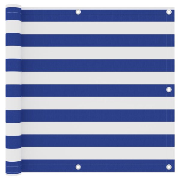 Tela de varanda 90x600 cm tecido Oxford branco e azul