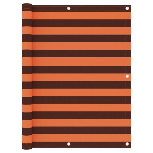 Tela de varanda 120x500 cm tecido Oxford laranja e castanho