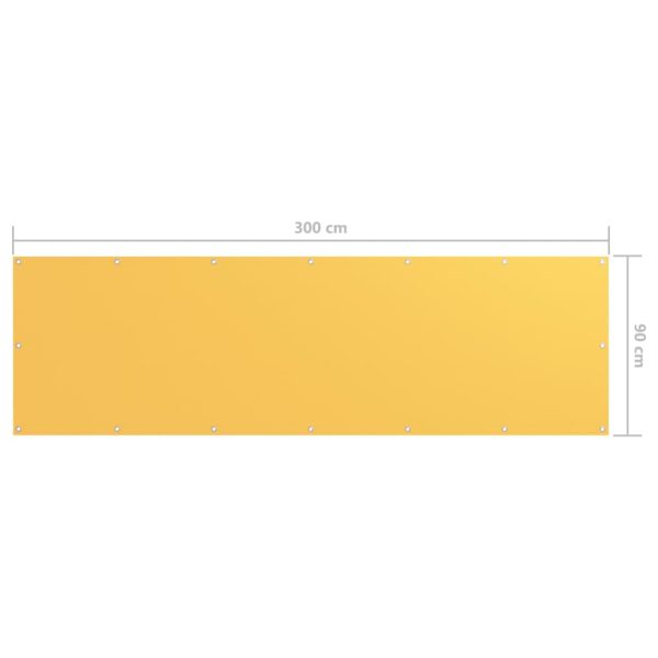 Tela de varanda 90x300 cm tecido Oxford amarelo