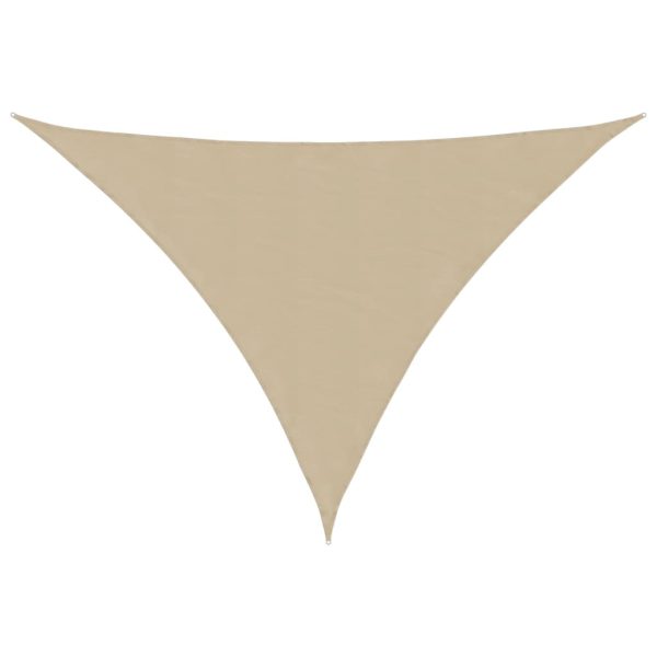Para-sol tecido oxford triangular 3,5x3,5x4,9 m bege