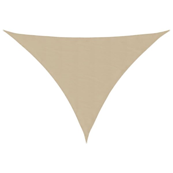 Para-sol estilo vela tecido oxford triangular 5x6x6 m bege
