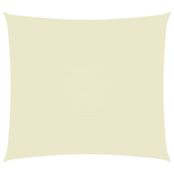 Para-sol estilo vela tecido oxford retangular 3,5x4,5 m creme
