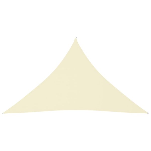 Para-sol est. vela tecido oxford triang. 3,5x3,5x4,9m cor creme
