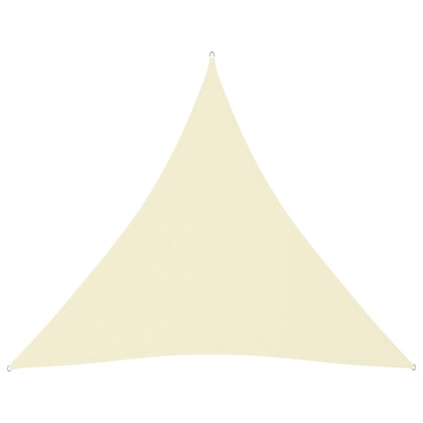 Para-sol estilo vela tecido oxford triangular 4x4x4 m creme