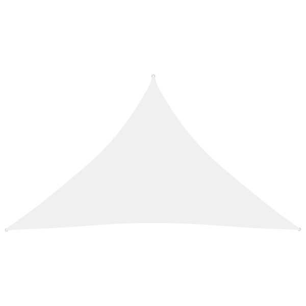 Para-sol estilo vela tecido oxford triangular 4x4x5,8 m branco