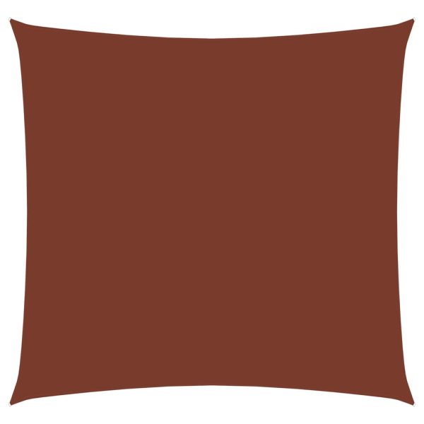 Para-sol estilo vela tecido oxford quadrado 4x4 m terracota