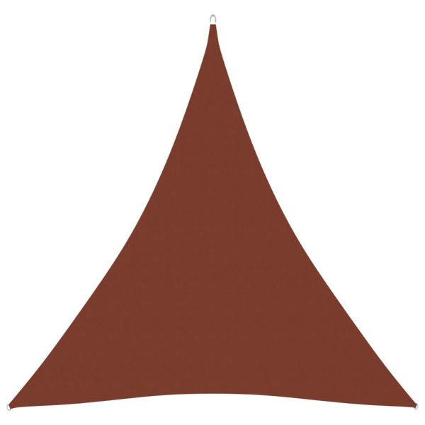 Para-sol vela tecido oxford triangular 4,5x4,5x4,5 m terracota